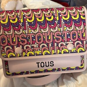 Tous Pink and Yellow Patterned Crossbody Bag